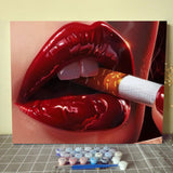 Tucocoo DIY Painting by Numbers Kits for Adults - Abstract Lip Landscape - Oil Painting Digital on Canvas Wall Art Decoration Gi