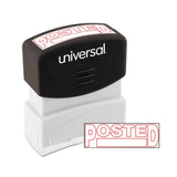 Universal UNV10065 POSTED PreInked OneColor Message Stamp Red