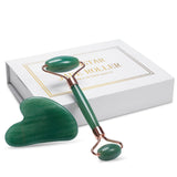 Jade Roller for Face, Facial Roller Massager Skin Care Tool, Gua Sha Facial Tools for Face, Neck, Eyes, Reduce Puffiness of The 