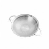 Oil Draining Sieve Food Grade Fine Mesh Strainer Rust Resistant Mesh Strainer Bowl for Frying, Washing L Double Ear