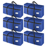 CIVJET 6 Pack Moving Bags Heavy Duty Extra Large 90L, College Packing Bags for Moving Clothes, Moving Supplies & Boxes with Zipp