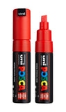 posca uni PC-8K Water-Based Paint Markers, Broad Tip (8mm), Red, 2 Count
