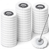 Suttmin 50 Pack Spin Mop Replacement Head for 360 Mop Heads Replacements Round Microfiber Spin Mops Refills Compatible with Most