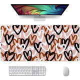 Auhoahsil Large Mouse Pad, XXL Desk Pad, Extened 35 x 15, Non-Slip Rubber Base, Stitched Edges, Superior Surface, Waterproof Key