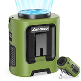 AMACOOL Mini Portable Waist Fan Clip on, 13000RPM 4-Speeds Personal Neck Fans, Up to 24H Battery Life, Rechargeable Wearable Shi