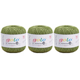 golo 3 Balls Crochet Thread Size 10 Crochet Yarn for Hand Knitting 203