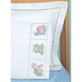 Jack Dempsey Needle Art Childrens Stamped Pillowcase with White Perle Edge 1/PkgFroggy