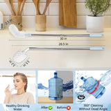 MBJRFU 2 Pack Stainless Steel Bucket Brush, Long Handle Cleaning Brush, Bendable and Replaceable Brush Head for 1 to 5 Gallon Bu