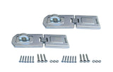 QCAA Extra Heavy Duty Concealed Safety Hasp, Flexible Link, with Hardened Staple, 6-1/4 Single Flexible, Zinc Plated, 2 Pack, Ma