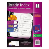 Avery 11130 Ready Index TOC Dividers, Tabs 15, Letter Size, White, 5 Tabs/ST