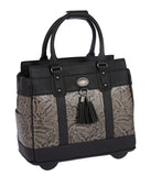 JKM & Company Stylish Rolling iPad Tablet or Laptop Tote Carryall Bag (A DALLAS)