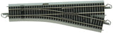 Bachmann Trains EZ COMMAND DCC EQUIPPED #4 TURNOUT RIGHT NICKEL SILVER EZ TRACK With Grey Roadbed HO Scale