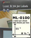 Maco White Multipurpose Labels