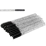 Corconess Skinny Mascara Wands 50pcs Mini Eyelash Brushes Disposable Lash Spoolies Micro Spoolies Eyebrow Brush Spoolies For Eye