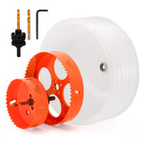 4 1/8 Inch & 6 1/8 Inch Hole Saw Kit with Dust Bowl - Effortless & Dustless Drilling for Recessed Lighting, Smooth Cutting for D