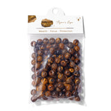 Raicegs 100pcs 8mm Tigers Eye Beads Natural Gemstone Beads Round Loose Beads for Jewelry Making DIY Bracelets Necklace