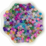 3mm Frosted Glass Beads Bulk, 2000 Pcs Jewelry Making Beads for Friendship Bracelet, Pendants, Key Chains, Necklaces, Hairpins (