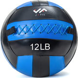 JFIT Wall Ball, 12 LB, Blue/Black