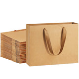 BagDream Gift Bags with Handles 10.6x3.1x8.3 Inch Small Brown 50 Pack