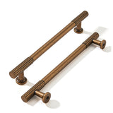 khtumeware 6 Inch Hole Center 2 Pack Antique Brass Heavy Duty Solid Vintage Brass Cabinet Pulls, Kitchen Drawer Handles, for Dre