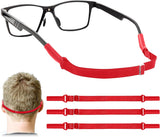 Adjustable Glasses Straps - 3 Pcs No Tail Adjustable Eyewear Retainer Glass Straps for Men, Women, Kids Eyelasses, Sunglasses,Re