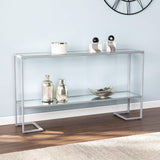 Sei Furniture Southern Enterprises Horten Glam Narrow Console Table, Silver