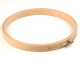 Nurge Premium Quality 24 mm Wood Embroidery Hoop, Cross Stitch Hoop with Gold Plated Adjustable Brass Screw (No:6)