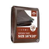 RAINDEWAY 16x20 Feet Super Heavy Duty Tarp 18 Mil,Large Tarps,UV Resistant, Weatherproof, Multipurpose Waterproof Poly Tarp Cove