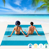 BYDOLL Beach Blanket 78''X81'' Waterproof Sandproof Suits1-4 Adults Oversized Lightweight Large Blanket Picnic Mat for Beach San
