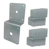 Galvanized Deck Joist Tie Plate, Z Bracket for 2x4 Cross Joist and 4x4 Post - Corner Brace Support, 14 Gauge (20 Pack)