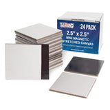 U.S. Art Supply Mini Magnetic Canvas Panels, 24 Pack, 2.5x2.5 Inch, Primed 8 Ounce Heavyweight Cotton, Small Canvases for Painti