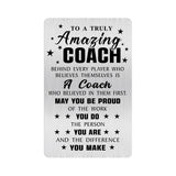 Alotozo Coach Gifts for Men Women - Best Coach Ever Appreciation Card - Inspirational Coaches Wallet Card for Christmas End of S