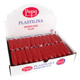 Pepy Plastilina Reusable and Non-Drying Modeling Clay; Set of 24 Bars, 1.4 Ounce Each, Perfect for Arts and Crafts Projects, Red