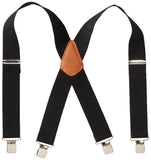John Deere Mens 2 Logger Style Suspender, Black