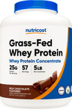 Nutricost Grass-Fed Whey Protein Concentrate (Chocolate) 5LBS - Undenatured, Non-GMO, Natural Flavors