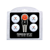 Team Golf NCAA Virginia Cavaliers 4 Golf Ball And Divot Tool Set Regulation Size Golf Balls (4 Count) & Divot Tool with Removabl