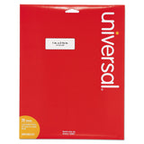 Universal 80101 Laser Printer Permanent Labels, 1 x 2 5/8, White, 750/Pack