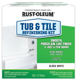 RustOleum 384165 Tub And Tile Refinishing 2Part Kit, Gloss White,White