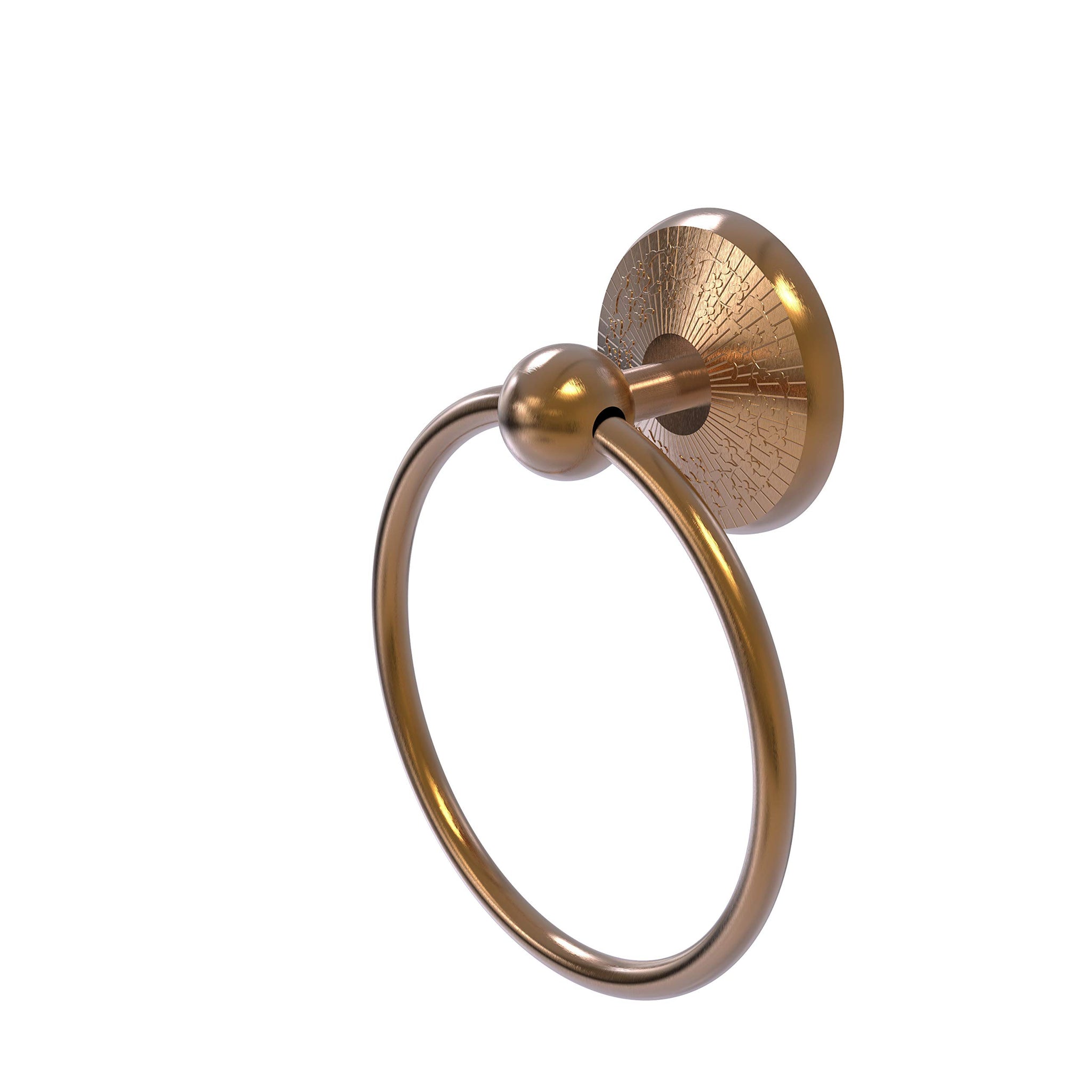 Allied Brass Mc-16 Monte Carlo Collection Towel Ring, Brushed Bronze