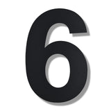 BetLight Upgrade Modern House Numbers-10 Inch High Stainless Steel Floating Home Address Number for Outside/Black/Number 6