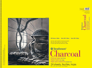 Strathmore 300 Series Charcoal Paper Pad, Top Wire Bound, 18X24 Inches, 24 Sheets (64Lb/95G) - Artist Paper For Adults And Stude