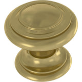 Franklin Brass Simple Double Ring (10-Pack) Cabinet Knobs | Satin Gold Handles for Dresser Furniture Drawers/Kitchen/Door/Bathro
