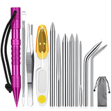 Ferraycle 12 Pcs Paracord FID Set Stainless Steel Knotter Tools Marlinspike Set Paracord Stitching Lacing Stitching Needles and 