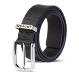 Trysco Full Grain Genuine Leather Hand Crafted Belt For Men/MenS Leather Belt (Width 33Mm / Waist Size 4244 / Xl) Black