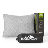 PEUJEW Shredded Memory Foam Pillow, Travel Size Pillow Camping Pillow Breathable and Soft, Ideal Car Backpacking Hiking Airplane