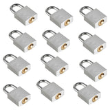 Guliffen Small Aluminum Locks with Keys, 3/4Inch Body Width Mini Locks with Same Key for Briefcase, Boxe, Lockers, Luggage,Back
