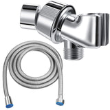 Mimorou 79 Inch Stainless Steel Shower Hose with Adjustable Shower Arm Holder and Head Replacement (Silver)
