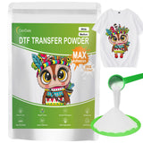 CenDale 2KG/70.4OZ White DTF Transfer Powder: Hot Melt Adhesive Digital DTF Transfer Powder for Sublimation, Ideal for All Fabri
