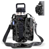 icolor Magnetic Gym Bag Water Bottle Holder with Phone Pockets,5 Built-in Magnets Gym Magnetic Bag Pouch Attach to Fitness Equip