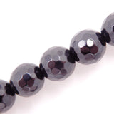 Malahill Faceted Gemstone Beads for Jewelry Making, Sold per Bag 5 Strands Inside (Onyx, 8mm)